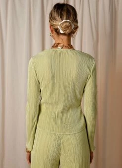 Peppermayo Barcelona Nights Sage Tie Top