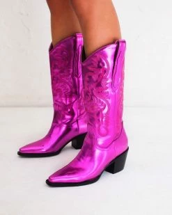 Billini Shoes Danilo Fuchsia Metallic Cowboy Boot 9 Billini Shoes Danilo Fuchsia Metallic Cowboy Boot