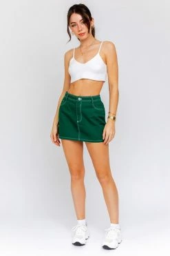 Le Lis Bailey Green Mini Skirt