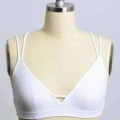 Leto Accessories Double Cross Strappy Back White Bralette Tops 13 Leto Accessories Double Cross Strappy Back White Bralette Tops