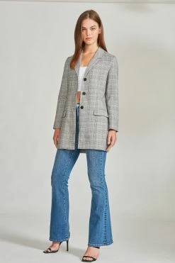 BB Dakota Get Plaid Blazer