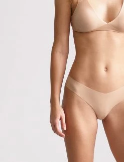 Luna Chick Sales 4 Commando Beige Thong