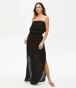 Michael Stars Tara Gauze Black Maxi Dress Dresses
