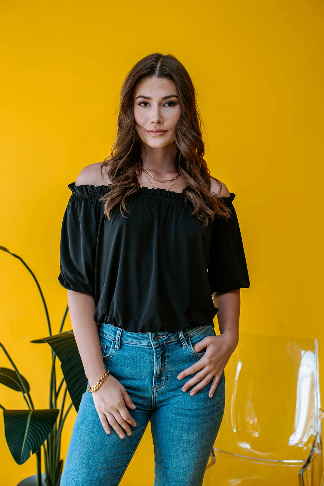 Veronica M. Tops Off The Shoulder Black Ity Top 4 Veronica M. Tops Off The Shoulder Black Ity Top