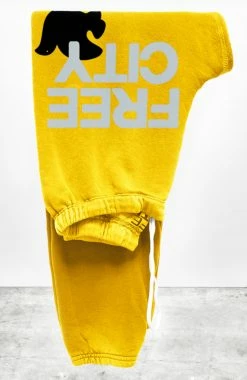 Free City FREECITYLARGE Artyard Yellow Sweatpant Bottoms