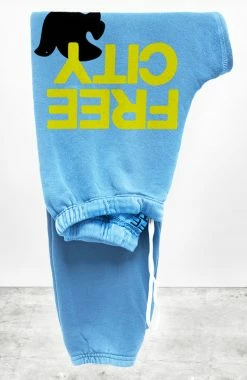 Free City FREECITYLARGE Snoopy Blue Sweatpant Bottoms