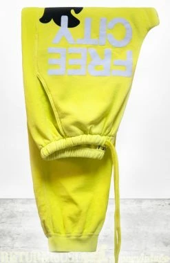 Free City FREECITYLARGE Sunfades Pocket Yellow Sweatpant Bottoms