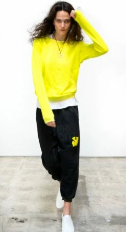 Free City FREECITY Lucky Rabbits Yellow Sweatshirt Tops 13 Free City FREECITY Lucky Rabbits Yellow Sweatshirt Tops