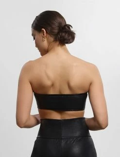 Commando Tops Faux Leather Black Bandeau Bralette 9 Commando Tops Faux Leather Black Bandeau Bralette