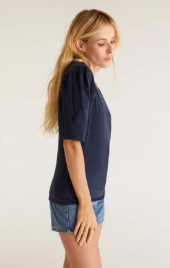 ZSupply Tops Sky Slub Navy Top