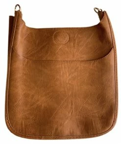 Ahdorned Vegan Leather Classic Camel Messenger Bag ACCESSORIES