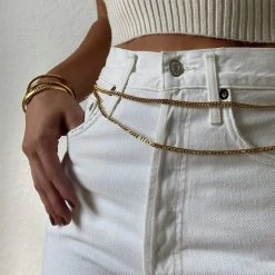 Ellie Vail Jewelry Demi Cuban Link Waist Chain