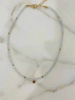 Luna Chick Sales 16 Rae & Jade Mini Beaded Choker With Gold Star ACCESSORIES