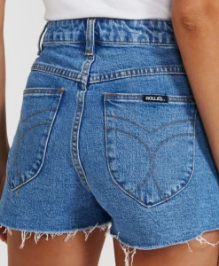 Rolla's Jeans Dusters Cindy Blue Denim Short Bottoms