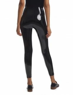 Commando Black Faux Patent Leather Legging Bottoms