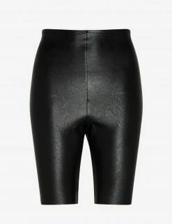 Commando Bottoms Black Faux Leather Bike Short