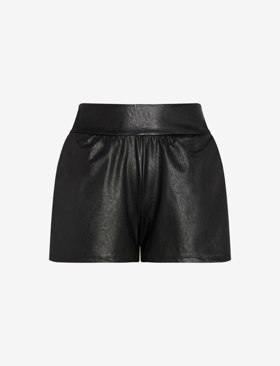 Commando Black Faux Leather Relaxed Short 6 Commando Black Faux Leather Relaxed Short