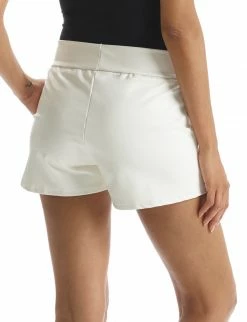 Commando Bottoms White Faux Leather Relaxed Short