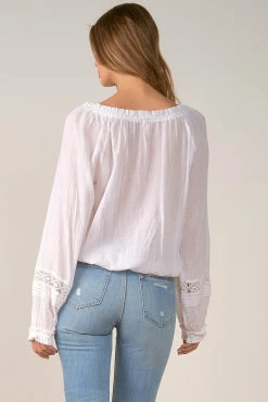 Elan Embroidered Lace Ruffle Top 6 Elan Embroidered Lace Ruffle Top