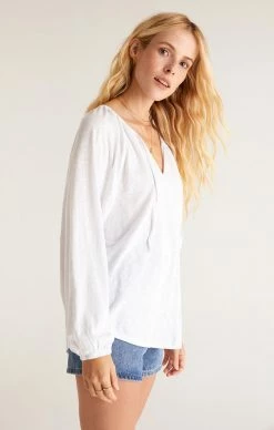 ZSupply Tops Niki Slub White Top