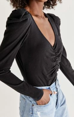 ZSupply Anya Black Slub Top Tops 13 ZSupply Anya Black Slub Top Tops