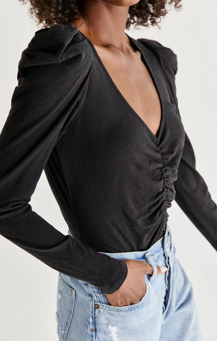 ZSupply Anya Black Slub Top Tops 6 ZSupply Anya Black Slub Top Tops