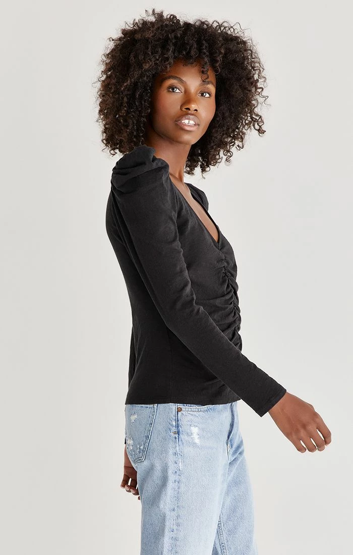 ZSupply Anya Black Slub Top Tops 4 ZSupply Anya Black Slub Top Tops