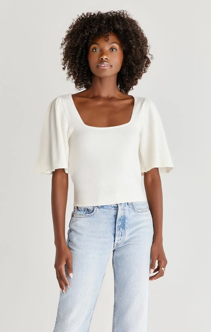 ZSupply Gigi Pointelle Sweater Tops 6 ZSupply Gigi Pointelle Sweater Tops