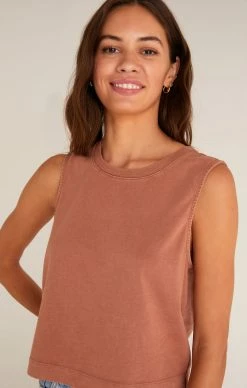 ZSupply Sloane Vintage Brown Jersey Muscle Tank Tops