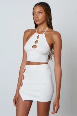 Cotton Candy Jessie White Mini Skirt Bottoms