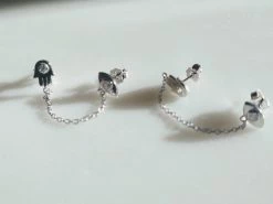 Rae & Jade Double Hamsa Evil Eye Earring ACCESSORIES