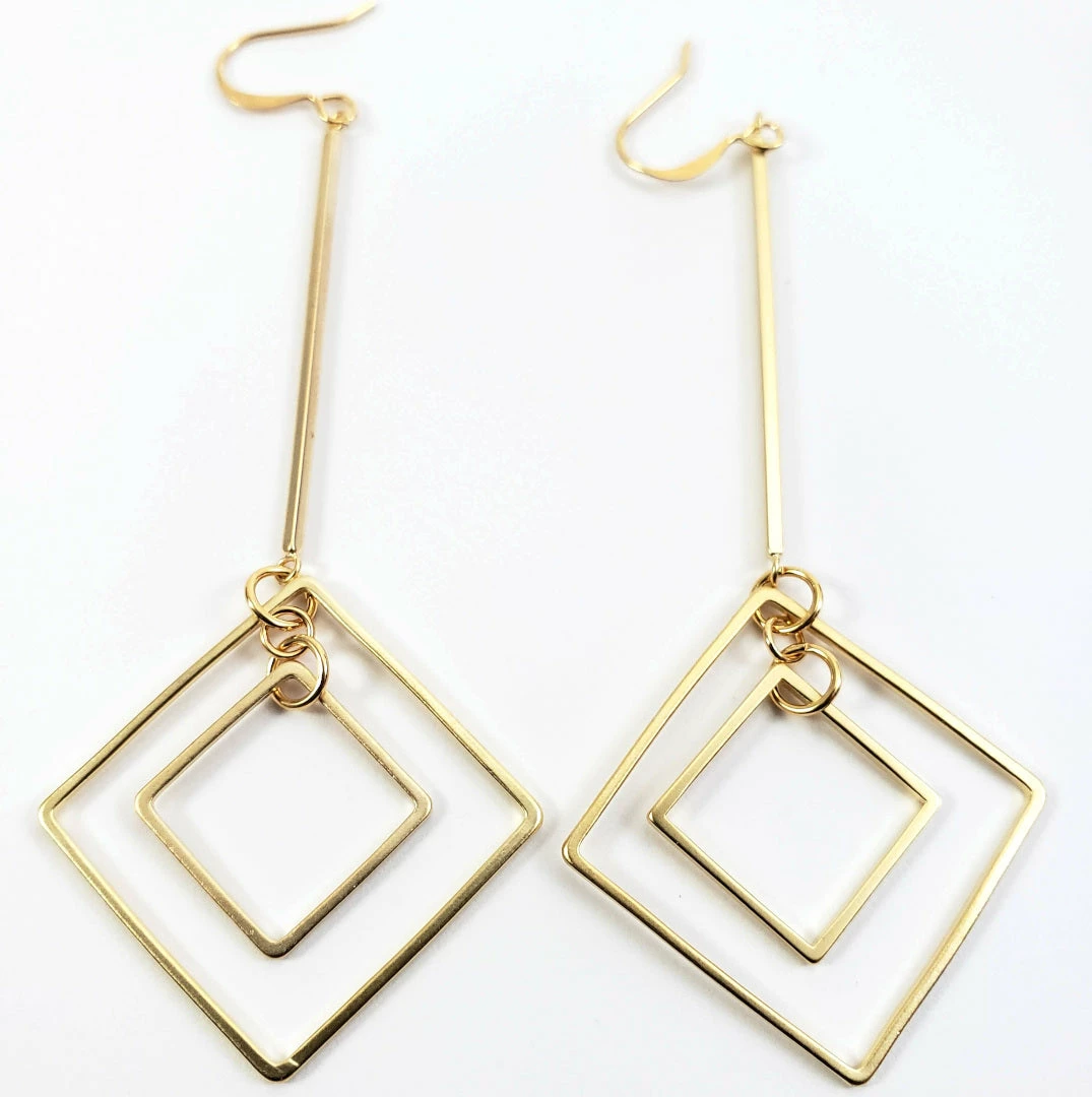Verdier Matte Geo Drop Earrings 4 Verdier Matte Geo Drop Earrings