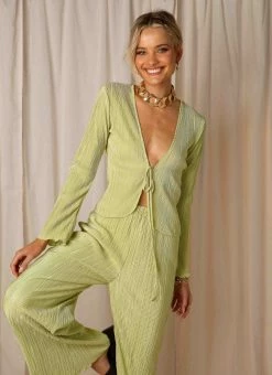 Peppermayo Barcelona Nights Sage Tie Top