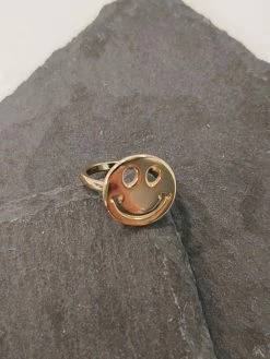 Rae & Jade Golden Smiley Ring ACCESSORIES