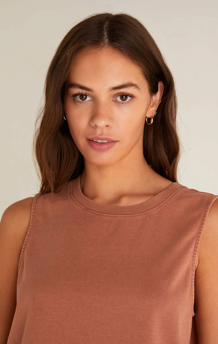 ZSupply Sloane Vintage Brown Jersey Muscle Tank Tops 6 ZSupply Sloane Vintage Brown Jersey Muscle Tank Tops