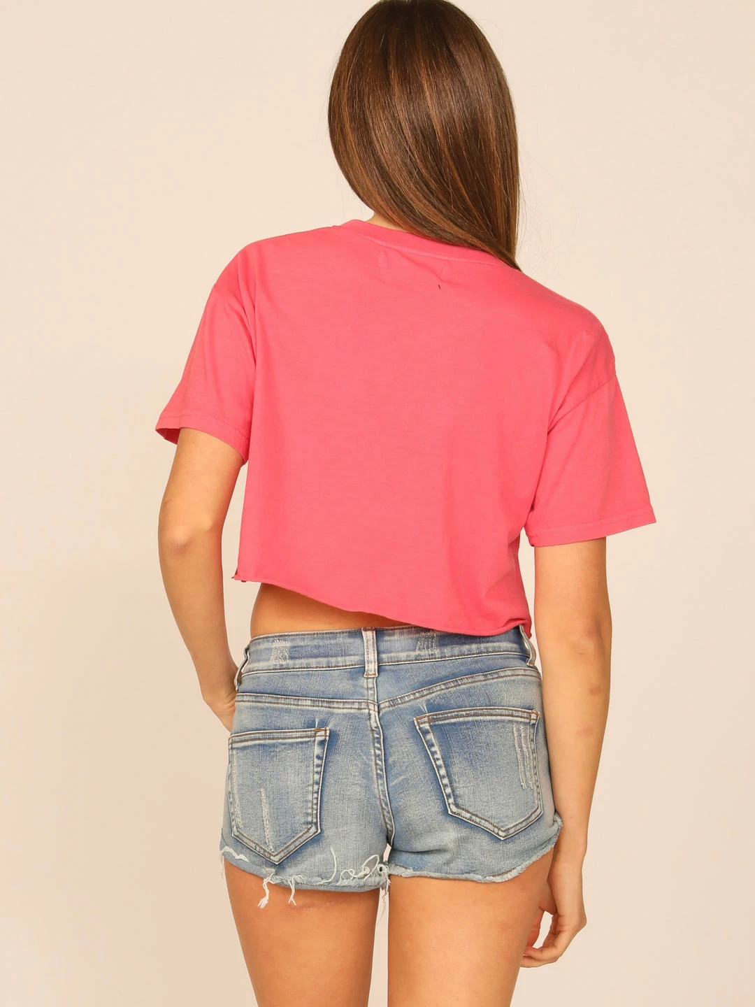 Vintage Havana Garment Dye Red Boxy Crop Top Tops 4 Vintage Havana Garment Dye Red Boxy Crop Top Tops