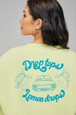 Wildfox Droptop Lemon Drop Sweatshirt