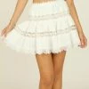 Vintage Havana White Gauze Crochet Tier Skirt 2 Vintage Havana White Gauze Crochet Tier Skirt