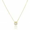 Sahira ACCESSORIES CZ Bezel Round Necklace