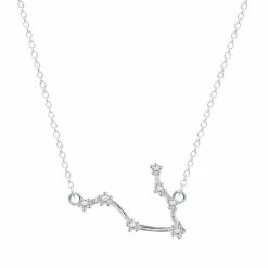 Rae & Jade Zodiac Written In The Stars Sterling Silver Necklace 18 Rae & Jade Zodiac Written In The Stars Sterling Silver Necklace