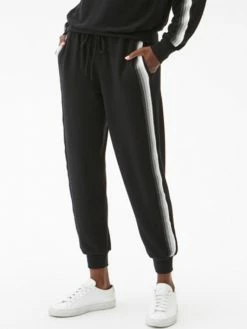 Michael Stars Jenny Black Jogger Bottoms