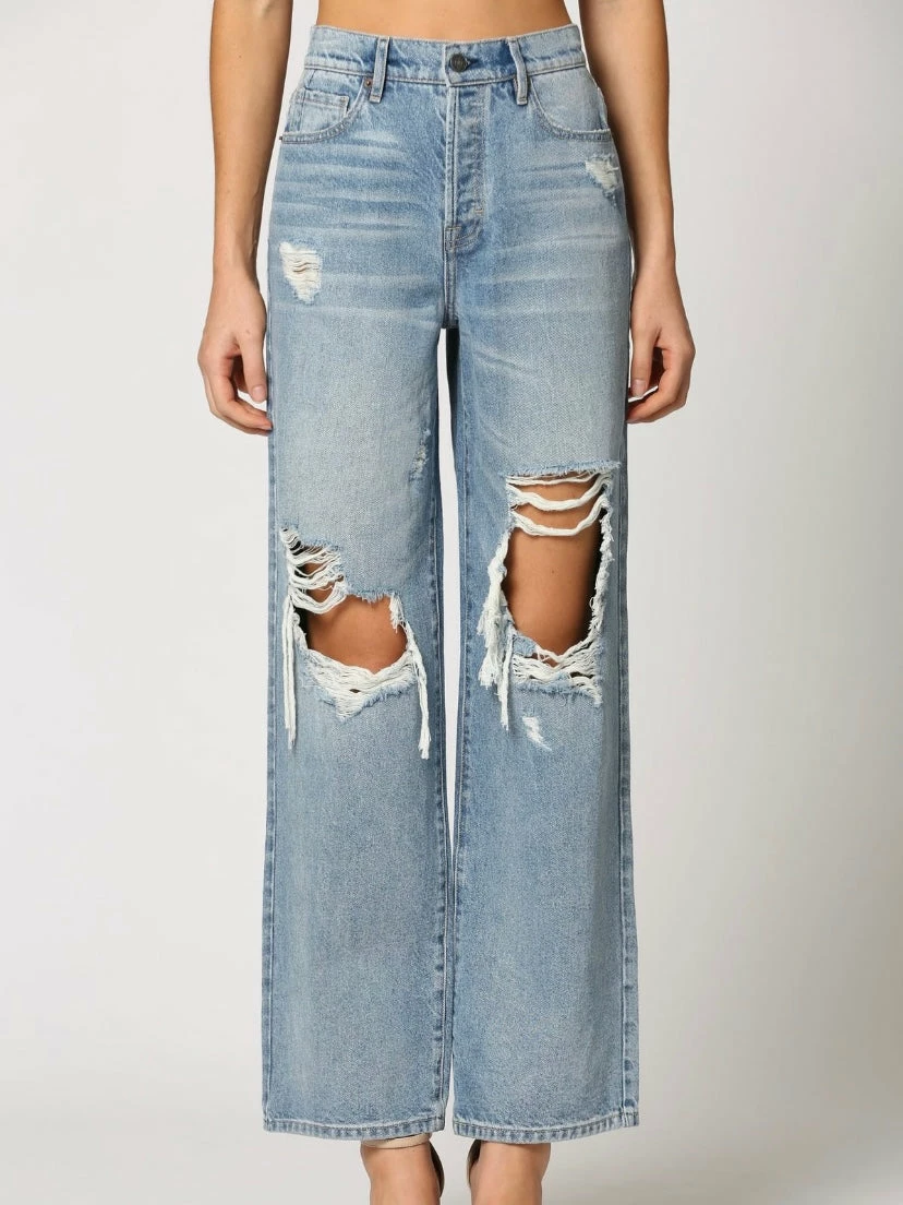 Hidden Jeans Logan HR Heavy Distressed Dad Jean Bottoms 3 Hidden Jeans Logan HR Heavy Distressed Dad Jean Bottoms