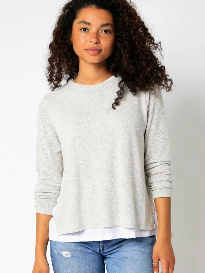 Olivaceous Tops Alicia Heather Grey Sweater 3 Olivaceous Tops Alicia Heather Grey Sweater
