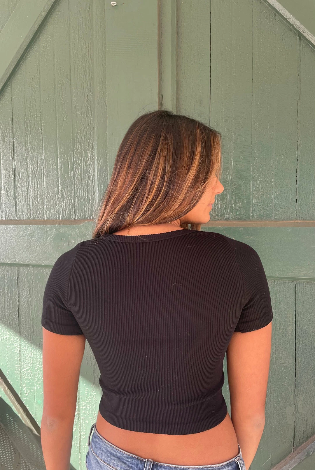 Dynamic Nikki SS Black Scoop Neck Crop Top Tops 4 Dynamic Nikki SS Black Scoop Neck Crop Top Tops