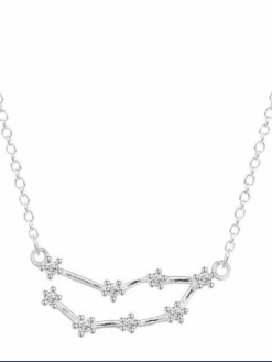 Rae & Jade Zodiac Written In The Stars Sterling Silver Necklace