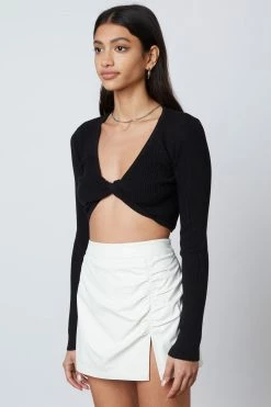 Cotton Candy Bottoms Kamryn White Vegan Leather Skort