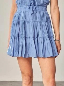 Mustard Seed Bottoms Renata Soft Denim Tiered Skort