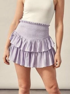 Miou Muse Calliope Gauze Lavender Skort