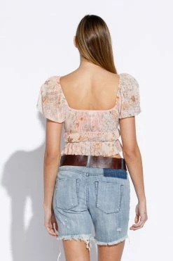 Sky To Moon Tops Coral Reve Crop Top