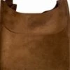 Ahdorned ACCESSORIES Chocolate Suede Classic Messenger Bag